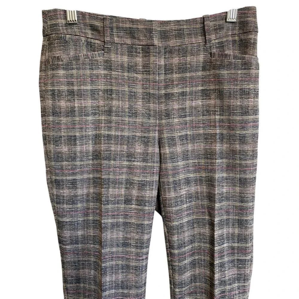White House Black Market The Slim‎ Ankle Plaid Pants Womens Size 0 Multi Color